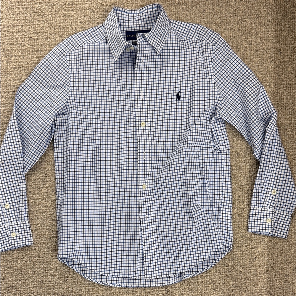 Ralph Lauren Junior boy Blue Checkered Shirt